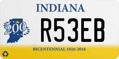 IN license plate R53EB