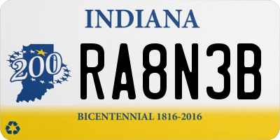 IN license plate RA8N3B