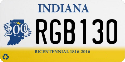 IN license plate RGB130
