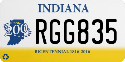 IN license plate RGG835