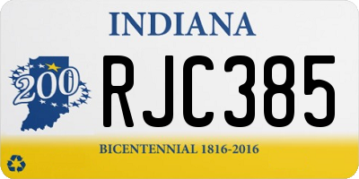 IN license plate RJC385