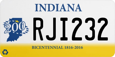 IN license plate RJI232