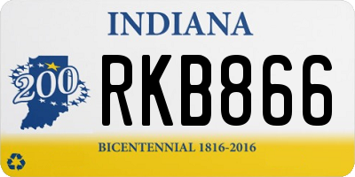 IN license plate RKB866
