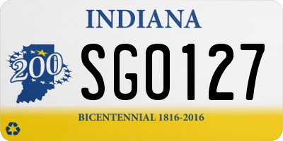 IN license plate SGO127