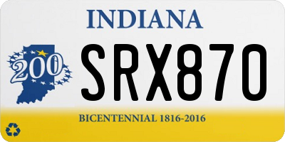 IN license plate SRX870