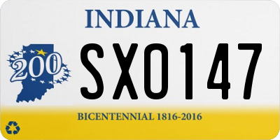 IN license plate SXO147