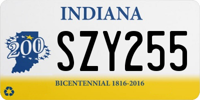 IN license plate SZY255