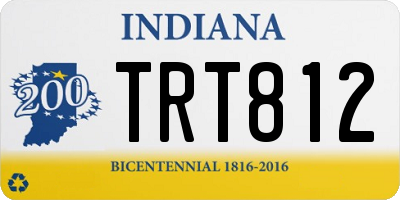IN license plate TRT812