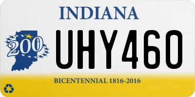 IN license plate UHY460