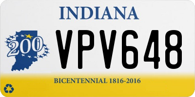IN license plate VPV648