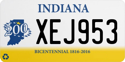 IN license plate XEJ953