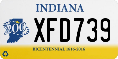 IN license plate XFD739