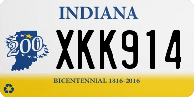 IN license plate XKK914