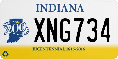 IN license plate XNG734