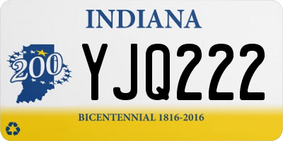 IN license plate YJQ222