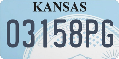 KS license plate 03158PG