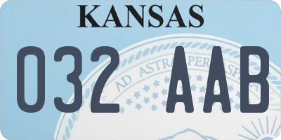 KS license plate 032AAB