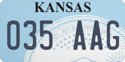KS license plate 035AAG