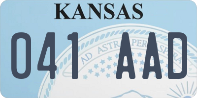 KS license plate 041AAD