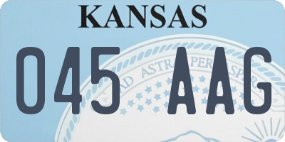 KS license plate 045AAG