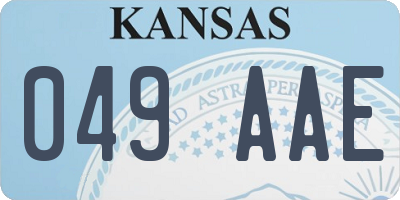 KS license plate 049AAE