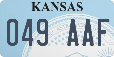 KS license plate 049AAF