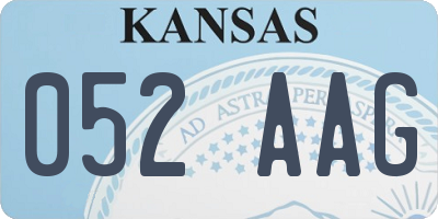 KS license plate 052AAG