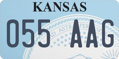 KS license plate 055AAG