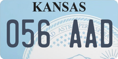 KS license plate 056AAD