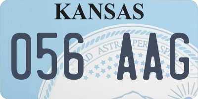 KS license plate 056AAG