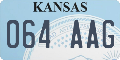 KS license plate 064AAG