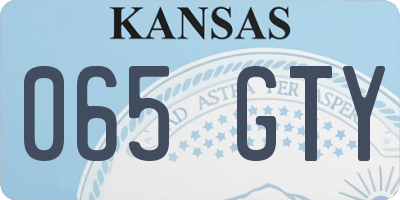KS license plate 065GTY