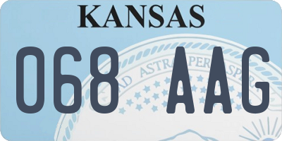 KS license plate 068AAG