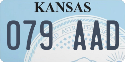 KS license plate 079AAD