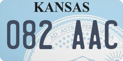 KS license plate 082AAC