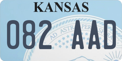KS license plate 082AAD