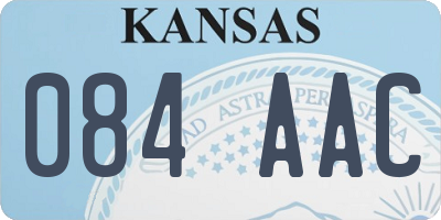 KS license plate 084AAC