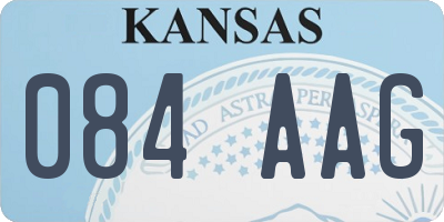 KS license plate 084AAG