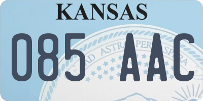KS license plate 085AAC