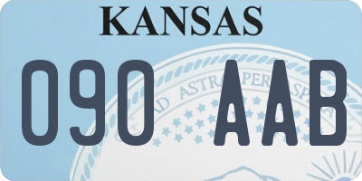 KS license plate 090AAB