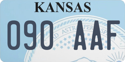 KS license plate 090AAF