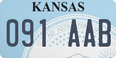 KS license plate 091AAB