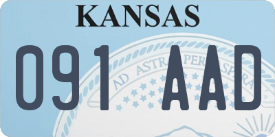 KS license plate 091AAD