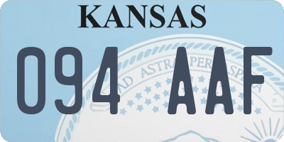KS license plate 094AAF