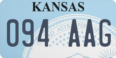 KS license plate 094AAG