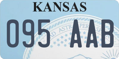 KS license plate 095AAB