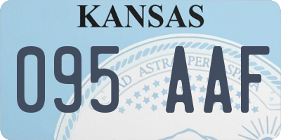 KS license plate 095AAF