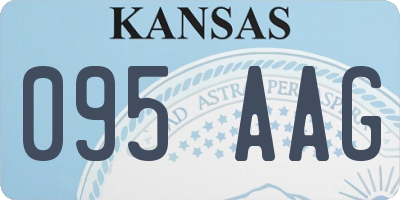 KS license plate 095AAG
