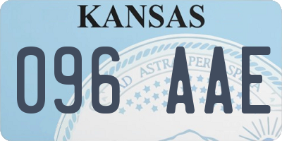 KS license plate 096AAE