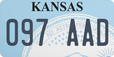 KS license plate 097AAD